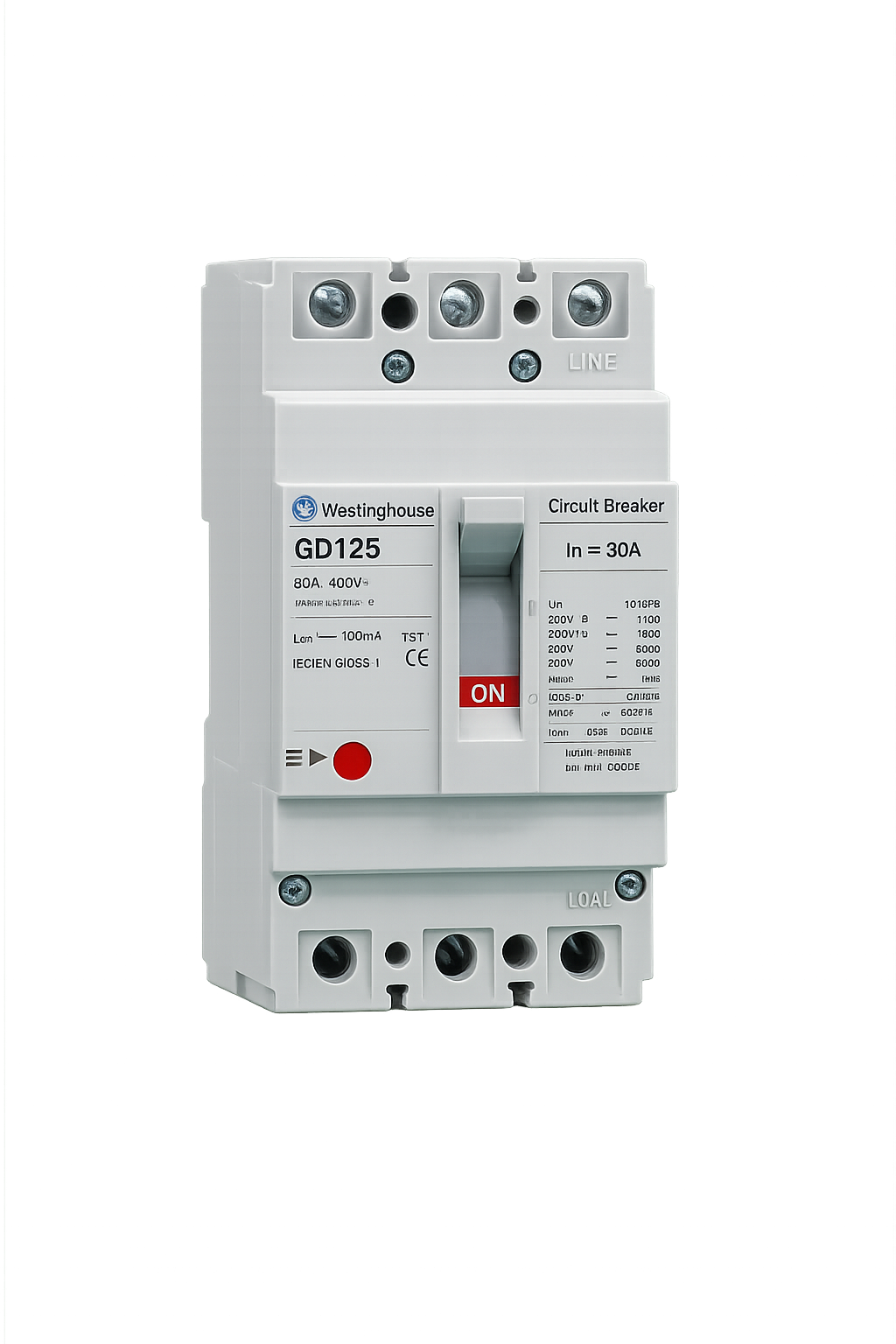 MCCB GD3080 MCCB GD3080 80A 18KA - Image 1